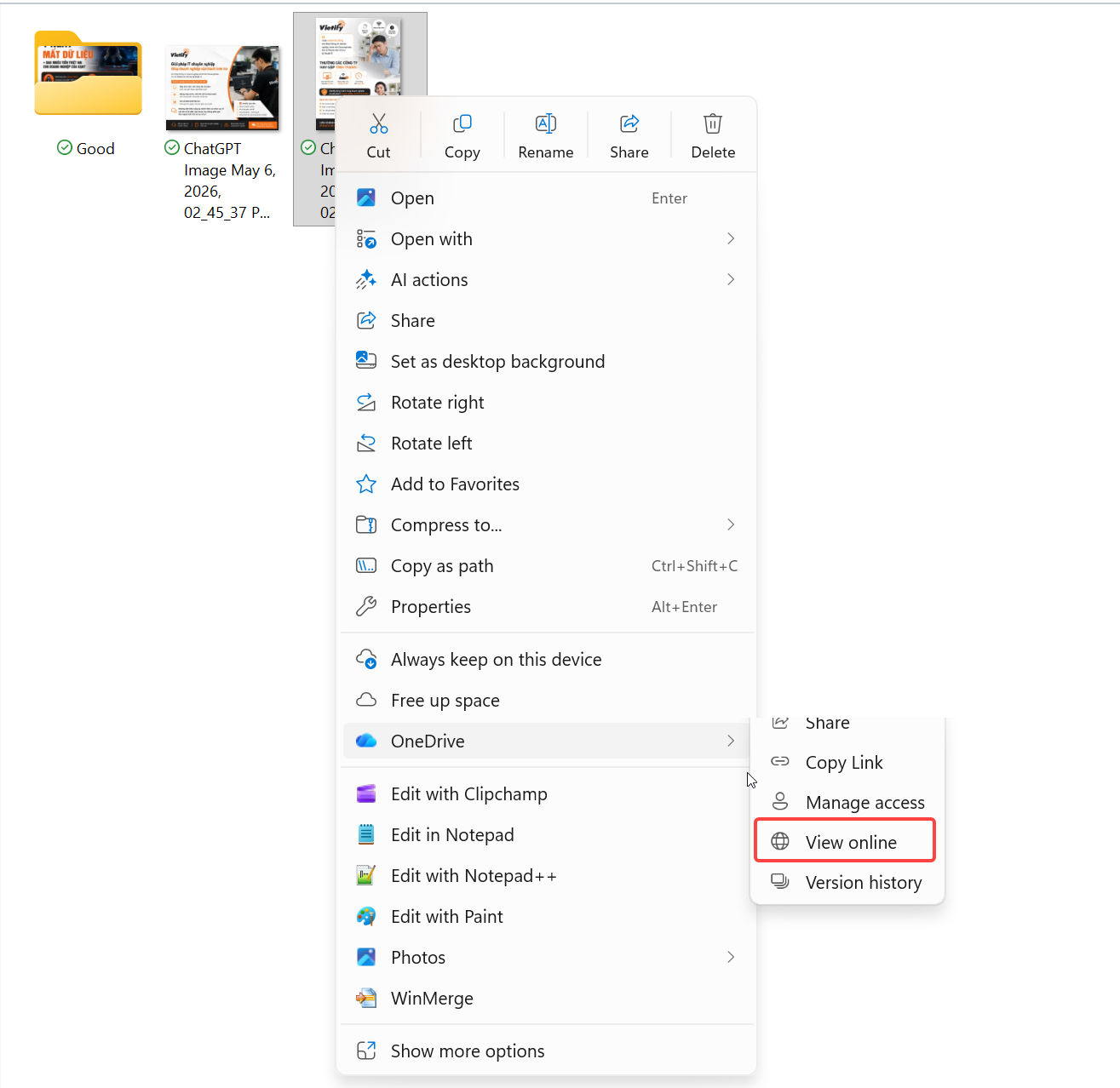 OneDrive recycle bin and version history used to restore a deleted business file