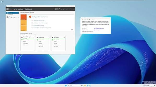 Windows Server 2022 / 2025 màn hình