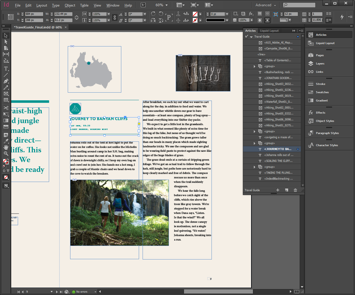Adobe InDesign màn hình